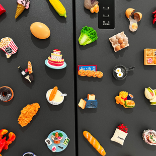 冰箱贴磁贴3d立体仿真食玩装,创意摆件磁性贴,饰吸铁石ins风个性🍬
