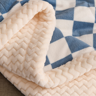 法兰珊瑚绒毯床单人沙发盖毯子办公室午睡小被子,儿童毛毯加厚冬季