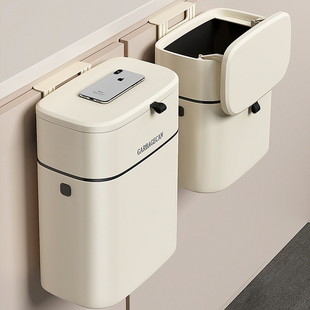 优勤厨房垃圾桶带盖家用2023新款,收纳筒,壁挂卫生间厕所厨余挂式