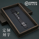 银字创意黑檀书签定制木质高档精致古典中国风文艺高级吊坠礼盒