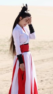 女侠古装,边城浪子cosplay同款,演出服紫霞仙子,中国风汉服舞蹈服装
