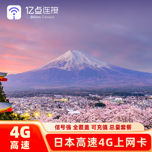 日本电话卡4G上网卡7,30天可选2G无限流量东京大阪旅游手机卡
